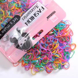 Youxuan Kids Elastics No Damage Colored Hair Bands Fashion Girls Hair Ties 1000 Count Small Size Youxuan Kids Elastics No Damage Colored Hair Bands Fashion Girls Hair Ties 1000 Count Small Size