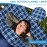 AGEMORE Cotton Flannel Double Sleeping Bag for Camping, Backpacking Or Hiking. Queen Size 2 Person Waterproof Sleeping Bag for Adults Or Teens. Lightweight with Compression Sack