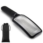 Vtrem Colossal Foot Rasp Foot File Callus Remover Professional Pedicure Foot File Kit Stainless Steel File Heel Scraper for Feet to Removes Hard Skin, Can Be Used on Wet and Dry Feet, Black