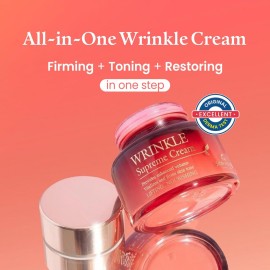 THE SKIN HOUSE Wrinkle Supreme Cream 1.69 fl.oz Korean Fermented Red Ginseng, Adenosine, Mushrooms l Wrinkles, Fine Lines l Korean Skin Care, 50ml