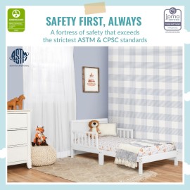 Dream On Me 648-WHT Brookside Toddler Bed, 53lx29bx28h inches, White