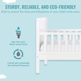 Dream On Me 648-WHT Brookside Toddler Bed, 53lx29bx28h inches, White