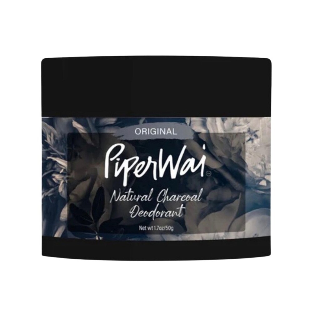 PiperWai Natural Deodorant with Activated Charcoal, Aluminum-Free & Vegan, Long-Lasting Odor Protection for Men & Women | As Seen on Shark Tank | 2 oz Scented Jar