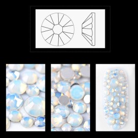 MIOBLET 800pcs Mix SS3-SS16 Opal White Crystal Nail Art Rhinestones Flatback Glitters Decorations Gems Nail Art Decorations Manicure Tools MIOBLET 800pcs Mix SS3-SS16 Opal White Crystal Nail Art Rhinestones Flatback Glitters Decorations Gems Nail Art Decorations Manicure Tools