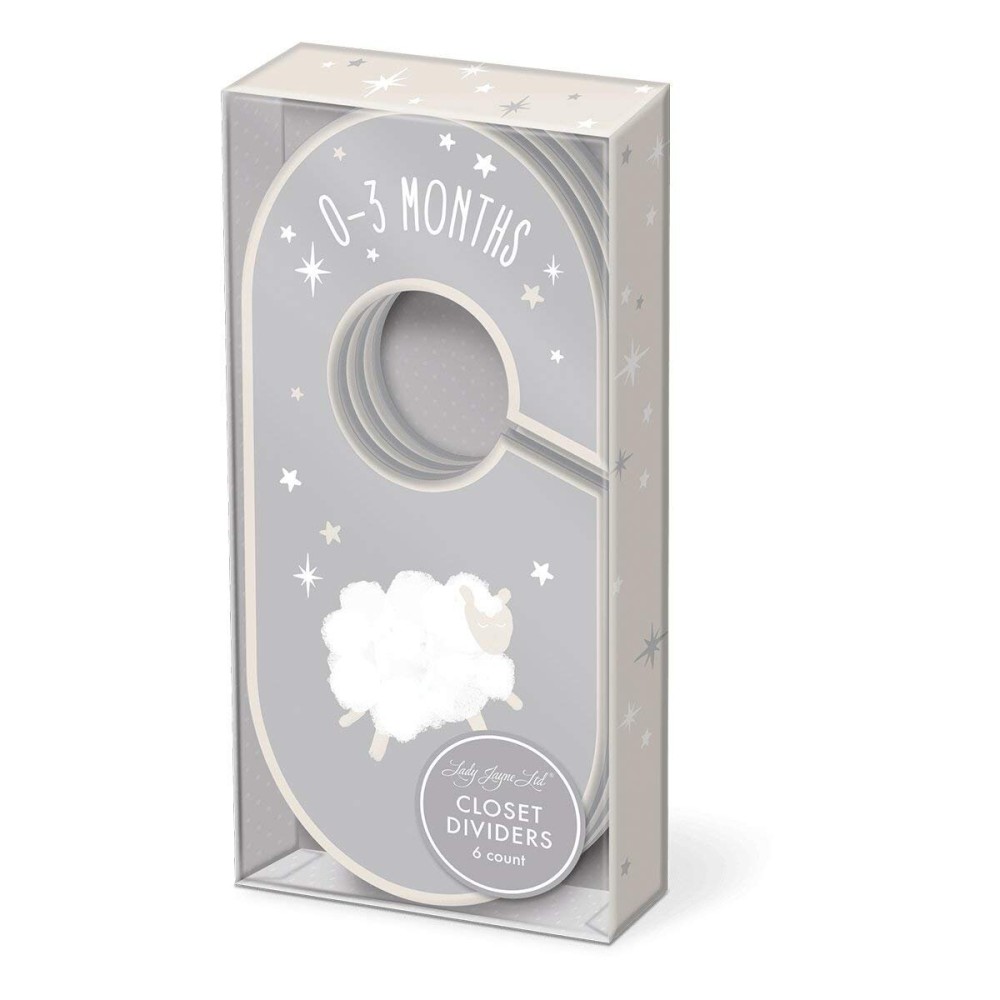 Punch Studio Lady Jayne Baby Nursery Decor Closet Dividers 0-24 Months (Twinkle Stars)