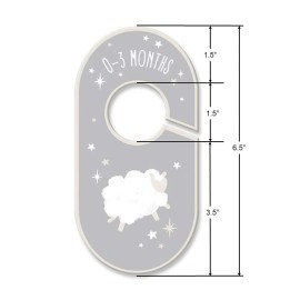 Punch Studio Lady Jayne Baby Nursery Decor Closet Dividers 0-24 Months (Twinkle Stars)