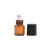 Furnido 25 Pack 1ml Amber Glass Roll on Bottle For Essential Oils,Perfume Vial with Stainless Steel Roller Ball,Black Caps Mini Sample Vials Cosmetics Small Container