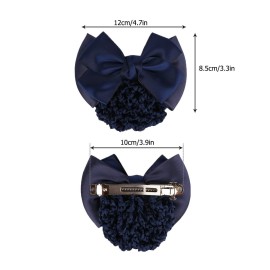 Driew Hair Clip, 6 Pcs Hair Net with Bow Hair Snoods for Women, Velvet, Polyester, Metal Driew Hair Clip, 6 Pcs Hair Net with Bow Hair Snoods for Women, Velvet, Polyester, Metal