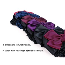 Driew Hair Clip, 6 Pcs Hair Net with Bow Hair Snoods for Women, Velvet, Polyester, Metal Driew Hair Clip, 6 Pcs Hair Net with Bow Hair Snoods for Women, Velvet, Polyester, Metal