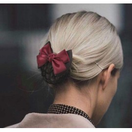 Driew Hair Clip, 6 Pcs Hair Net with Bow Hair Snoods for Women, Velvet, Polyester, Metal Driew Hair Clip, 6 Pcs Hair Net with Bow Hair Snoods for Women, Velvet, Polyester, Metal