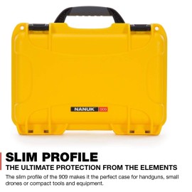 Nanuk 909 Waterproof Hard Case with Foam Insert - Yellow