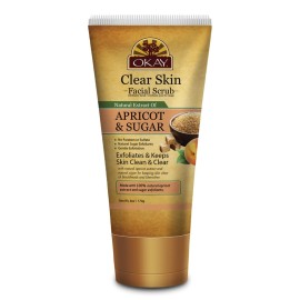 OKAY PURE NATURALS APRICOT and SUGAR FACIAL SCRUB 6oz / 170gr