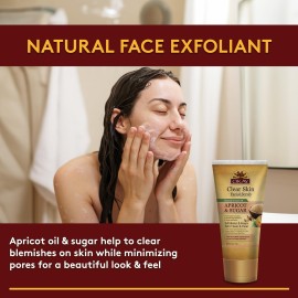 OKAY PURE NATURALS APRICOT and SUGAR FACIAL SCRUB 6oz / 170gr