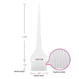 Colortrak Safari Chic Color Brushes, Prints, Perfect for Multiple Colors, Highlights, or Lowlights, 1 Firm Bristle and 1 Ultra Soft Feather Brush, Reusable and Easily Washable, 2 Brushes