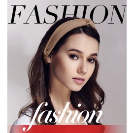 Cotton Headbands, 5 Pcs Solid Color Twisted Knotted Cotton Multi-Style Headbands for Women Sports or Fashion B