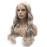 Lushy Lace Front Synthetic Wig Wavy Long Grey and White Mix Wigs Half Hand Tied Heat Friendly Wigs