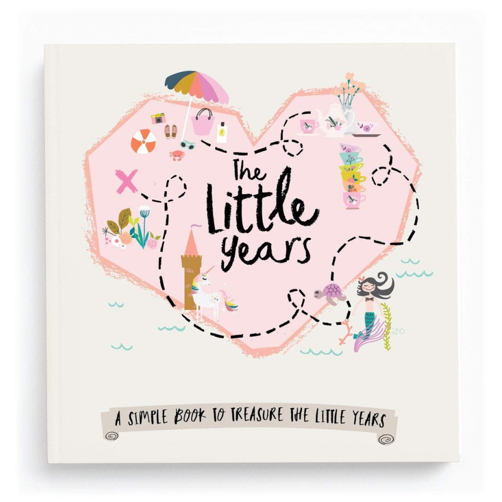 Lucy Darling The Little Years Toddler Baby Memory Book - Ages 1 to 6 Years Old Album For Baby Girl - Milestone Scrapbook To Record Precious Memories - Keepsake Record Book