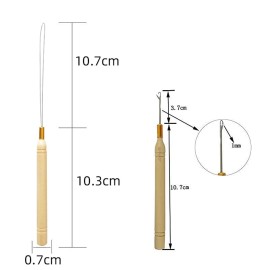 1 Set Hair Extension Tool Kit Plier Hook Pulling Needle 200Pc or so Micro Silicone Link Rings Beads for Professional Hair Styling Tools Accessory (Dark Brown)