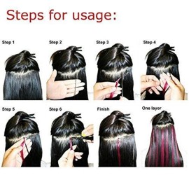 1 Set Hair Extension Tool Kit Plier Hook Pulling Needle 200Pc or so Micro Silicone Link Rings Beads for Professional Hair Styling Tools Accessory (Dark Brown)