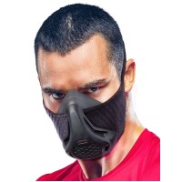 Sparthos Workout Mask High Altitude Mask - Face Mask for Gym Training, Work Out, Running, Cycling, Elevation, Cardio, Fitness - Resistance o2 2 3 - Lung Breathing Exercise Mask Men Women [Black +Case]