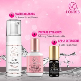 8-9 Weeks Retention/Volume Eyelash Extension Glue/Platinum Extra Strong LONRIS Lash / 0.5-1 Sec Drying time/Maximum Bonding/Semi-Permanent Extensions Supplies/Professional Use Black Adhesive (5 ML) 8-9 Weeks Retention/Volume Eyelash Extension Glue/Platinum Extra Strong LONRIS Lash / 0.5-1 Sec Drying time/Maximum Bonding/Semi-Permanent Extensions Supplies/Professional Use Black Adhesive (5 ML)