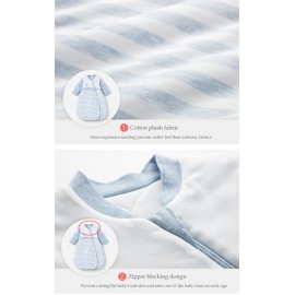 OuYun Baby Organic Sleeping Bag Detachable Sleeve Wearable Blanket,Grey,350g Filling for 32-59