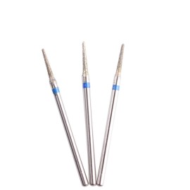 MZCMSL 3pcs Needle Shaped Cuticle Bits, 3/32 Shank Diamond e file Bit,Under Nail Drill Bit for Manicure Machine