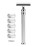 CSB Classic 3-Piece Shaving Razor Diamond Pattern Handle Double Edge Safety Razor with 10 Replace Blades
