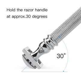 CSB Classic 3-Piece Shaving Razor Diamond Pattern Handle Double Edge Safety Razor with 10 Replace Blades CSB Classic 3-Piece Shaving Razor Diamond Pattern Handle Double Edge Safety Razor with 10 Replace Blades