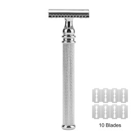 CSB Classic 3-Piece Shaving Razor Diamond Pattern Handle Double Edge Safety Razor with 10 Replace Blades CSB Classic 3-Piece Shaving Razor Diamond Pattern Handle Double Edge Safety Razor with 10 Replace Blades