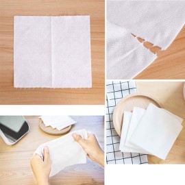 1 Roll Of Disposable Cleaning Face Towel Non-woven Fabric Disposable Wipers Washcloths Makeup Facial Soft Pads (White)