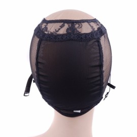 YANTAISIYU 4X4 Inch U Part Swiss Lace Wig Cap for Making Wigs with Adjustable Straps on the Back Glueless Hairnets (Black M) YANTAISIYU 4X4 Inch U Part Swiss Lace Wig Cap for Making Wigs with Adjustable Straps on the Back Glueless Hairnets (Black M)