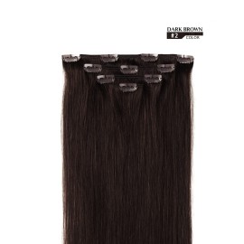 12 Clip in Hair Extensions Remy Human Hair for Women - Silky Straight Human Hair Clip in Extensions 50grams 4pieces Dark Brown 2 Color 12 Clip in Hair Extensions Remy Human Hair for Women - Silky Straight Human Hair Clip in Extensions 50grams 4pieces Dark Brown 2 Color