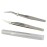2 Pieces Vetus Eyelash Tweezers Fine Point High Precision Stainless Steel Tweezers with Suprior Case