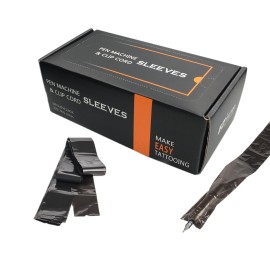 EZ Tattoo Clip Cord Covers - 100 Pcs for Tattoo Machine, Black Sleeves for Equipment Supply and Wrap EZ Tattoo Clip Cord Covers - 100 Pcs for Tattoo Machine, Black Sleeves for Equipment Supply and Wrap