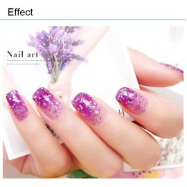 WOKOTO Fan Shape Nail Brush Halo Pink Rhinestone Handle Dust Glitter Powder Remover Pen Nail Art Drawing Pen Liner Brush