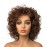 Wiginway Short Curly Synthetic Wigs Women Costume Wig Natural Looking, Auburn Mixed Wigs, 8 Inch