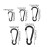Swatom Aluminum Carabiner Clip 1.6 Inches Spring Snap Hook Keyring Carabiners for Camping Traveling Hiking Keychains Outdoor Accessories Black (10 Pcs)