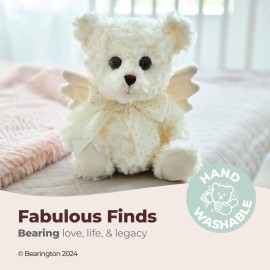 Bearington Peace, 12 Inch Teddy Bear Angel Stuffed Animal, Makes a Great Guardian Angel Gift for Christening, Bereavement, Memory, Sympathy