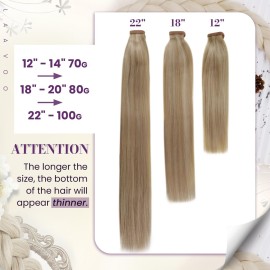 LaaVoo Ponytail Extension Human Hair Blonde Ponytail Hair Extensions Real Human Hair Straight Ponytail Extensions for Women Wrap Around 16 Inch 80g