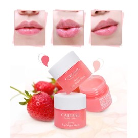 CARENEL Lip Sleeping Mask 5g (Berry2+Lime1) - Moisturizer for Dry Lips - Overnight Treatments Balm, Day and Night Repair Gloss, Scrubs Exfoliator