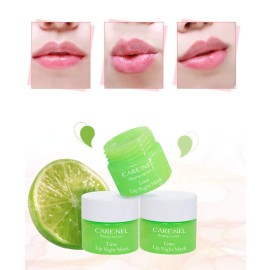 CARENEL Lip Sleeping Mask 5g (Berry2+Lime1) - Moisturizer for Dry Lips - Overnight Treatments Balm, Day and Night Repair Gloss, Scrubs Exfoliator