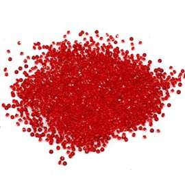 Minejin Nail Art Mini Rhinestones Micro Crystals Sharp Bead Phone Mini Gems DIY Art Decoration Need Glue 1400Pcs (Red)