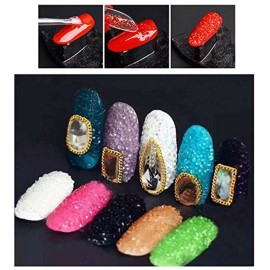 Minejin Nail Art Mini Rhinestones Micro Crystals Sharp Bead Phone Mini Gems DIY Art Decoration Need Glue 1400Pcs (Red) Minejin Nail Art Mini Rhinestones Micro Crystals Sharp Bead Phone Mini Gems DIY Art Decoration Need Glue 1400Pcs (Red)