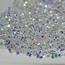 Minejin Nail Art Mini Rhinestones Micro Crystals Sharp Bead Phone Mini Gems DIY Art Decoration Need Glue 1400Pcs (AB Color) Minejin Nail Art Mini Rhinestones Micro Crystals Sharp Bead Phone Mini Gems DIY Art Decoration Need Glue 1400Pcs (AB Color)