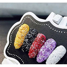 Minejin Nail Art Mini Rhinestones Micro Crystals Sharp Bead Phone Mini Gems DIY Art Decoration Need Glue 1400Pcs (AB Color) Minejin Nail Art Mini Rhinestones Micro Crystals Sharp Bead Phone Mini Gems DIY Art Decoration Need Glue 1400Pcs (AB Color)
