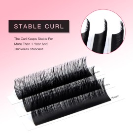 TDANCE Premium DD Curl 0.15mm Thickness Semi Permanent Individual Eyelash Extensions Silk Classic Lashes Professional Salon Use Mixed 14-19mm Length In One Tray (DD-0.15,14-19mm)