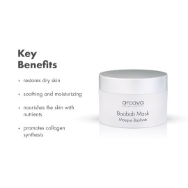 Arcaya Baobab Oil Noursihing Face Mask - Provides Soothing Moisturization & Nutrient Infusion - Boosts Collagen, Ideal for Dry/Mature Skin - Vegan, Cruelty-Free & Paraben-Free Natural Face Mask, 100ml