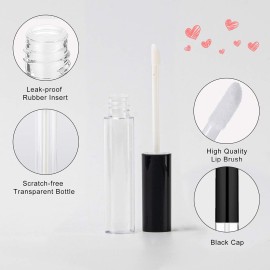 GTHER 10PCS 10ML Empty Lip Gloss Containers Tube with Wand, Refillable Lip Balm Bottles, Lipstick Sample Container and Funnel and Rubber Stoppers for Girls DIY Lip Samples, Black Top GTHER 10PCS 10ML Empty Lip Gloss Containers Tube with Wand, Refillable Lip Balm Bottles, Lipstick Sample Container and Funnel and Rubber Stoppers for Girls DIY Lip Samples, Black Top