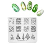 Rolabling Christmas Nail Stamping Plates New Year Christmas Santa Snowman Snowflake Christmas Tree Manicure Print Image Template